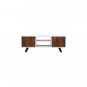 Mobile TV DKD Home Decor Bianco 135 x 35 x 40 cm Metallo Legno di mango
