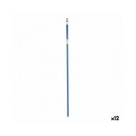 Mazza per la Scopa 2,3 x 130 x 2,3 cm Azzurro Metallo (12 Unità)