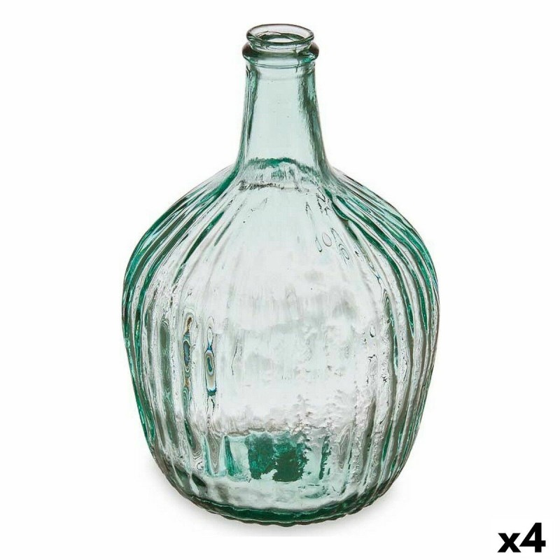 Borraccia 2255/04R Trasparente Righe 4 L 16 x 29,5 x 16 cm Decorazione (4 Unità)