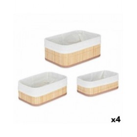 Set di Scatole per Sistemare Impilabili Kipit BA1317-437 31 x 12 x 21 cm 4 Unità