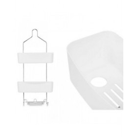 Scaffale da Bagno Berilo W7072 - 382 Bianco Metallo Plastica 28 x 60 x 14 cm (6 Unità)