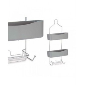 Scaffale da Bagno Berilo W7072 - 383 Grigio Metallo Plastica 28 x 60 x 14 cm (6 Unità)