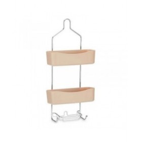Scaffale da Bagno Berilo W7072 - 384 Beige Metallo Plastica 28 x 60 x 14 cm (6 Unità)