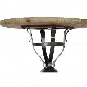 Tavolo aggiuntivo DKD Home Decor Abete Nero Metallo 60 x 60 x 63,5 cm
