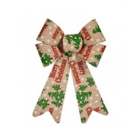 Fiocco Merry Christmas Decorazione Natalizia Multicolore PVC 16 x 24 x 4 cm (12 Unità)