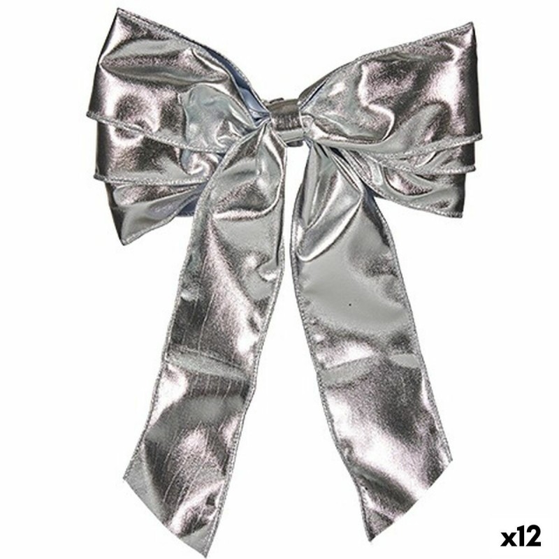 Fiocco Krist+ HJ112096 Argentato 30 x 4 x 20 cm Decorazione Natalizia (12 Unità)