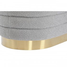 Panca DKD Home Decor Dorato Grigio chiaro Metallo 80 x 41 x 40 cm