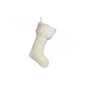 Decorazione Natalizia Calza di Natale Bianco 28 x 4 x 46 cm (12 Unità)