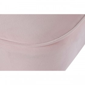 Poltrona DKD Home Decor Nero Rosa chiaro Legno 60 x 70 x 78 cm