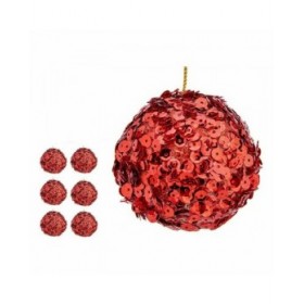 Set di palline di Natale Krist+ 79545 Rosso Plastica Paillettes (8 Unità)