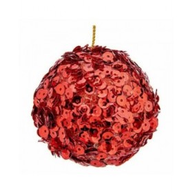 Set di palline di Natale Krist+ 79545 Rosso Plastica Paillettes (8 Unità)