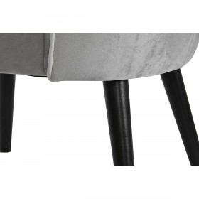 Poltrona DKD Home Decor Nero Grigio Legno 59 x 66 x 76 cm