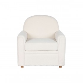 Poltrona DKD Home Decor Bianco Poliestere Legno 79 x 72 x 86 cm