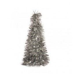 Statua Decorativa Albero di Natale Tinsel Argentato polipropilene PET 27 x 45,5 x 27 cm (12 Unità)