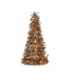 Statua Decorativa Albero di Natale Tinsel Dorato polipropilene PET 27 x 45,5 x 27 cm (12 Unità)
