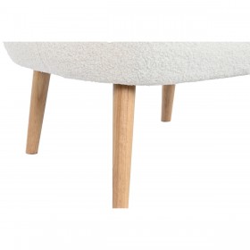 Poltrona DKD Home Decor Bianco Naturale Legno 70 x 70 x 80 cm