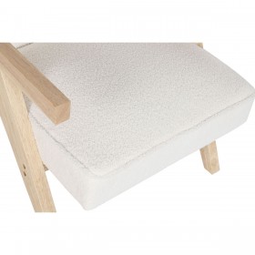 Poltrona DKD Home Decor Bianco Poliestere Legno 64 x 66 x 79 cm
