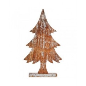 Statua Decorativa Albero di Natale Argentato Legno 5 x 49,5 x 26 cm (6 Unità)