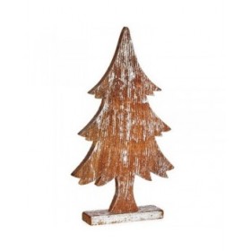 Statua Decorativa Albero di Natale Argentato Legno 5 x 49,5 x 26 cm (6 Unità)