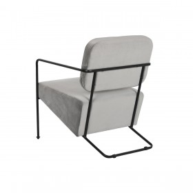 Poltrona DKD Home Decor Grigio Metallo 62 x 76 x 76 cm 55 x 71 x 72 cm