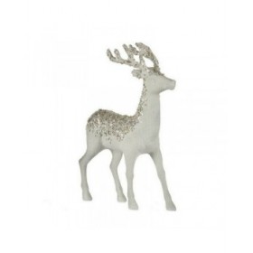 Renna di Natale Bianco Plastica 15 x 45 x 30 cm (2 Unità)