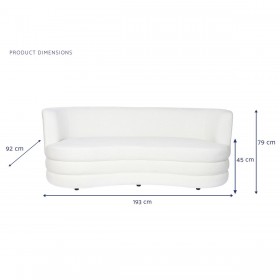 Divano DKD Home Decor Bianco 193 x 92 x 79 cm
