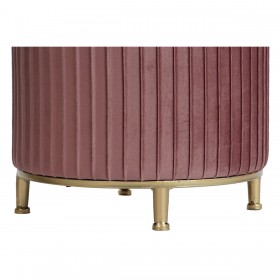 Poggiapiedi DKD Home Decor Velluto 60 x 60 x 45 cm Legno MDF