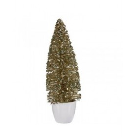 Statua Decorativa Albero di Natale Bronce Dorato Plastica 10 x 33 x 10 cm (6 Unità)