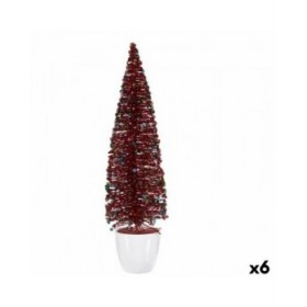 Statua Decorativa Albero di Natale Azzurro Fucsia Plastica 10 x 38 x 10 cm (6 Unità)
