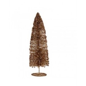 Statua Decorativa Albero di Natale Paillettes Dorato 10 x 41 x 10 cm (6 Unità)