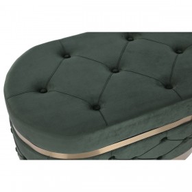 Panca DKD Home Decor Verde Arancio Dorato Legno MDF 80 x 47 x 43 cm (2 Unità)