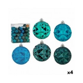 Set di palline di Natale Turchese 7 cm (4 Unità)