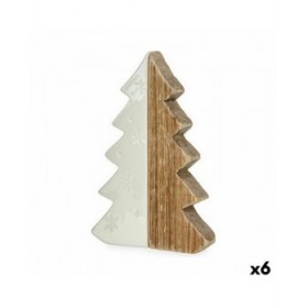 Statua Decorativa Krist+ 20A154-21 Bianco Naturale Albero di Natale 3 x 21 x 14 cm (6 Unità)