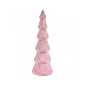 Albero di Natale Velluto Rosa Legno 12 x 34,5 x 12 cm (8 Unità)