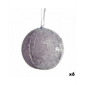 Set di palline di Natale Krist+ 19A5458-1G Argentato Poliestere (6 Unità)