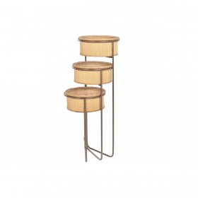 Vaso DKD Home Decor 55 x 42 x 79 cm Nero Marrone Ferro Bambù Tropicale