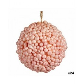 Palla di Natale Krist+ 19A24330 Rosa Plastica (24 Unità)