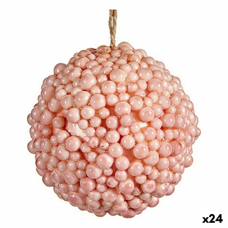 Palla di Natale Krist+ 19A24330 Rosa Plastica (24 Unità)