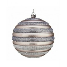Set di palline di Natale Krist+ 00876 Argentato Plastica Cerchi 10 cm (6 Unità)
