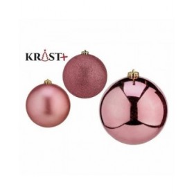 Set di palline di Natale Krist+ 00739 Rosa PVC (12 Unità)