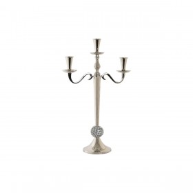 Candelabro DKD Home Decor 30 x 12 x 46 cm Argentato Alluminio Cromato