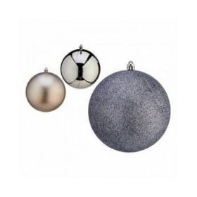 Set di palline di Natale Krist+ 00762 Argentato Plastica (6 Unità)