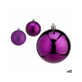 Set di palline di Natale Krist+ 00776 Viola Plastica (12 Unità)