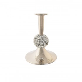 Portacandele DKD Home Decor 16 x 16 x 41 cm Argentato Alluminio Acrilico