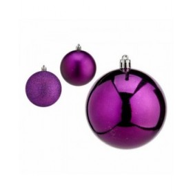 Set di palline di Natale Krist+ 00776 Viola Plastica (12 Unità)