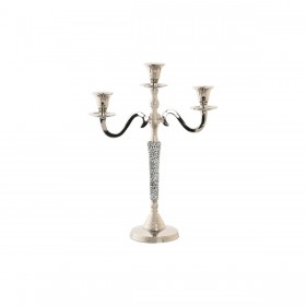 Candelabro DKD Home Decor 26 x 10 x 35 cm Argentato Alluminio