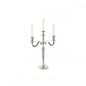 Candelabro DKD Home Decor 26 x 10 x 35 cm Argentato Alluminio