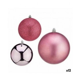 Set di palline di Natale Krist+ 00787 Rosa Plastica (12 Unità)