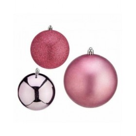 Set di palline di Natale Krist+ 00787 Rosa Plastica (12 Unità)