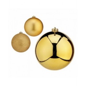 Set di palline di Natale Krist+ 00791 Dorato Plastica Ø 15 cm (4 Unità)
